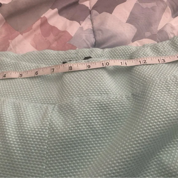 Mint Green Poppy Seed Seersucker Feel Pull Up Pant Size M Melissa Paige Crisp - Picture 9 of 10